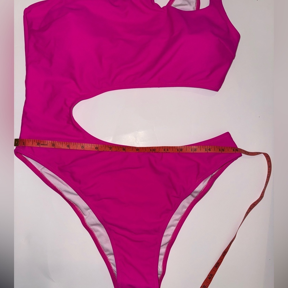 Hilinker Hot Pink Cut-Out One-Piece Swimsuit XL NWT - Picture 6 of 13